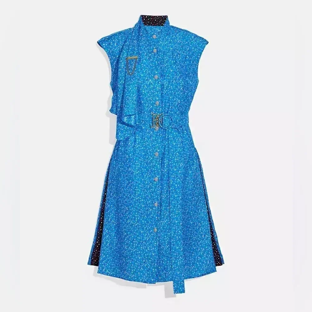 Coach • Dot Sleeveless Dress With Belt